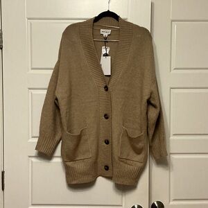 For The Republic Brown Cardigan Sweater